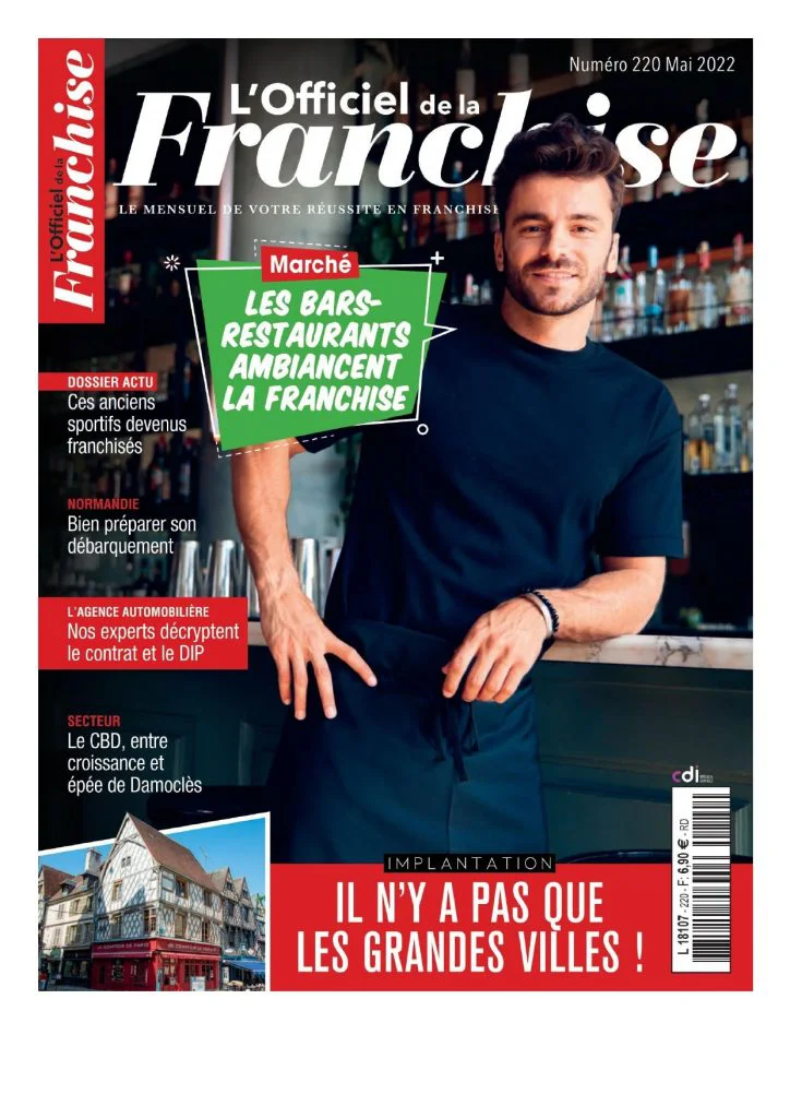 Couverture magazine L'Officielle de la Franchise avec L'Agence Automobiliere